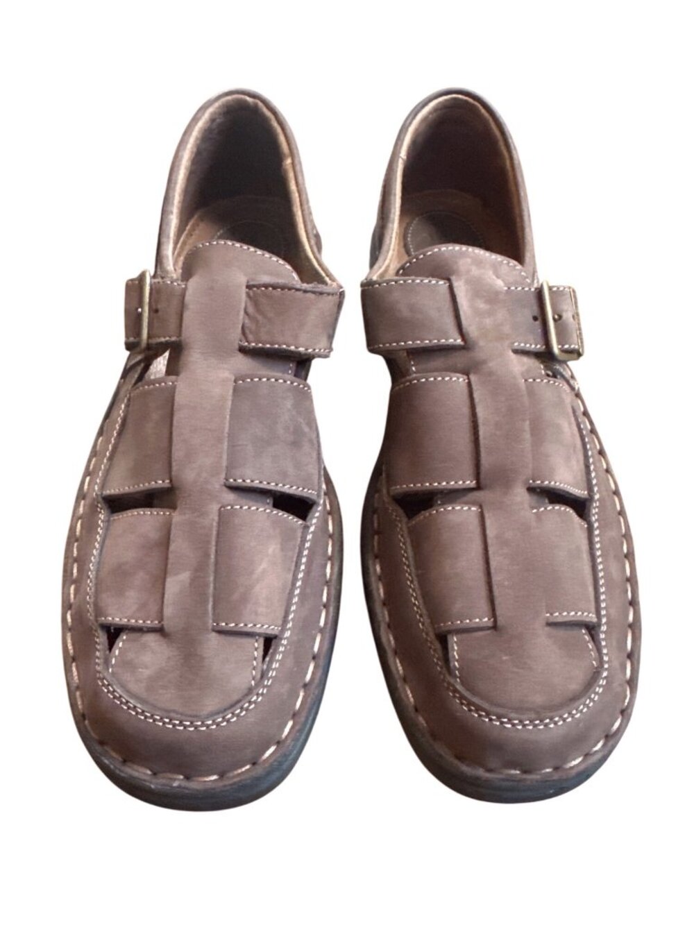 G.H. Bass & Co. Mens Brown Leather Fisherman Sandals Size 10M